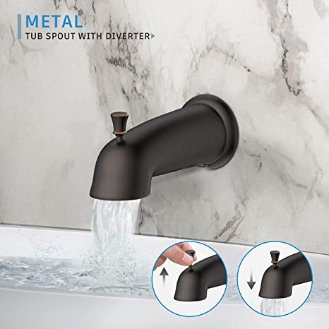 EMBATHER Shower Faucet Set with Tub Spout, Dual Function Shower Trim Kit (Rough-in Valve Included) with 9 Inch Shower Head, Rain Shower System Wall Mounted Rainfall Shower Combo Set, Oil Rubbed Bronze