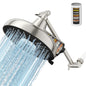 Filtered Shower Head with Extension Arm - EMBATHER 8 Inch Hign Output Showrhead with 3 Spray Settings, 18 Stage Filter for Hard Water, 11" Adjustable Arm, Brass Swivel Ball Jiont