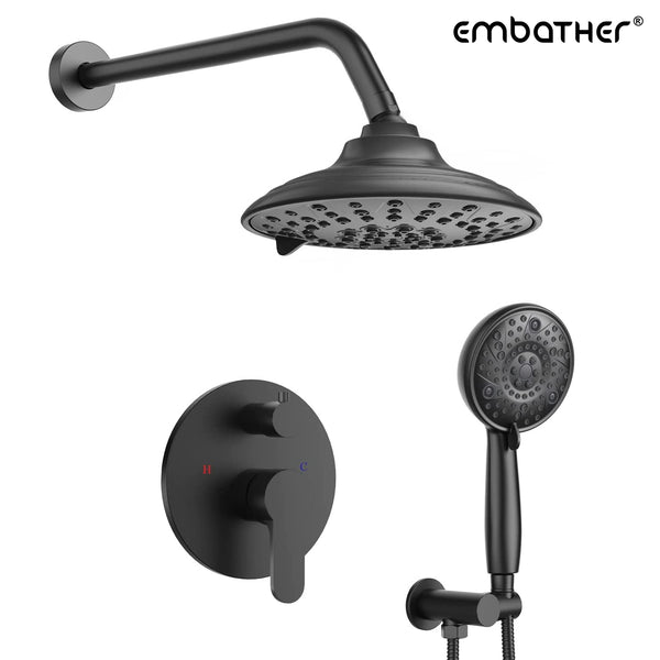 EMBATHER Shower System, High Pressure Shower Faucets Sets Complete in Valve and Trim Kit, Oil Rubbed Bronze